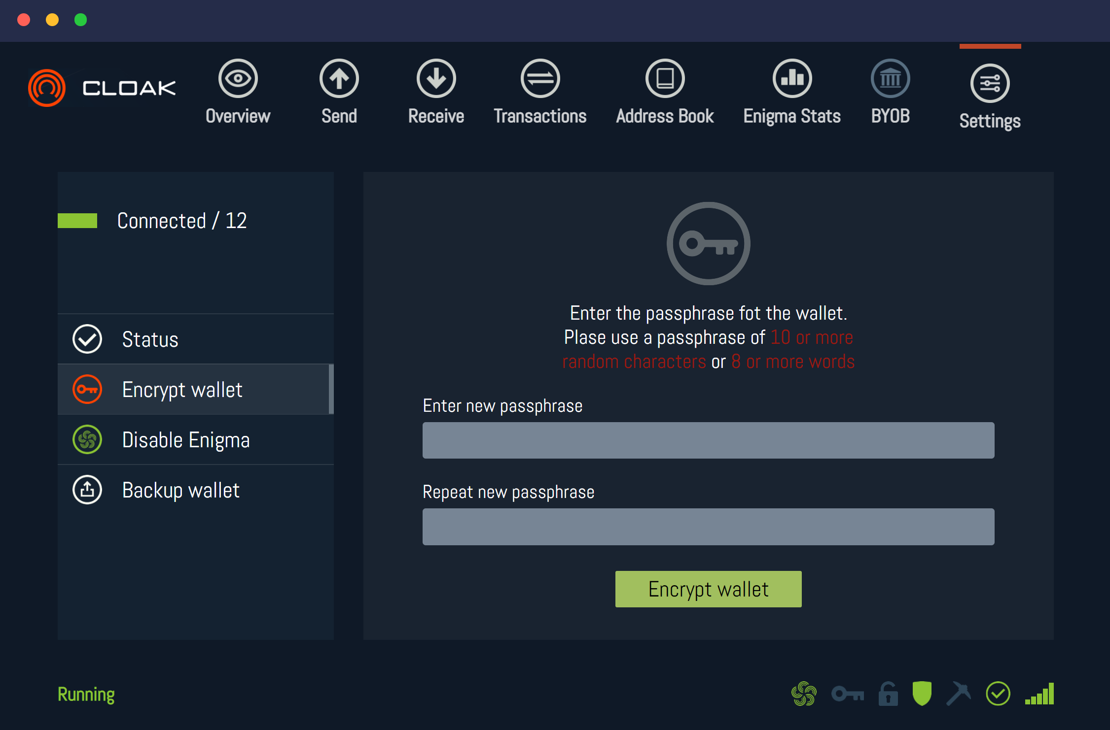 CloakCoin Electron Encryption